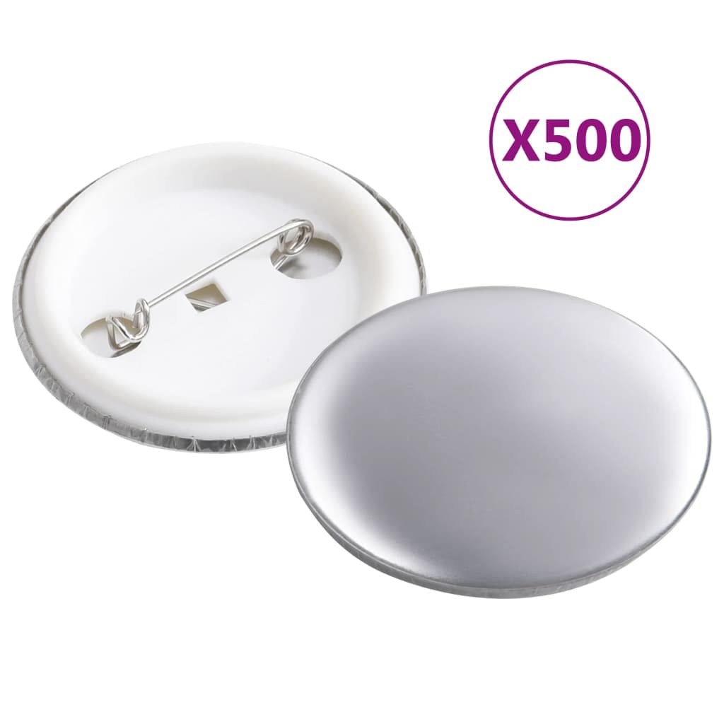 Button-Rohlinge 37 mm 500 Sets DIY Anstecknadeln Bastelset für Buttons Metallschale Mylar-Folie Kunststoff Rückseite