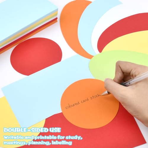 POUMUE 756pcs Moderationskarten Set, Metaplankarten Rund, Moderationskarten Oval, Rechteck Oval Rund Bunte Karten für Die Moderation Farbig Sortiert