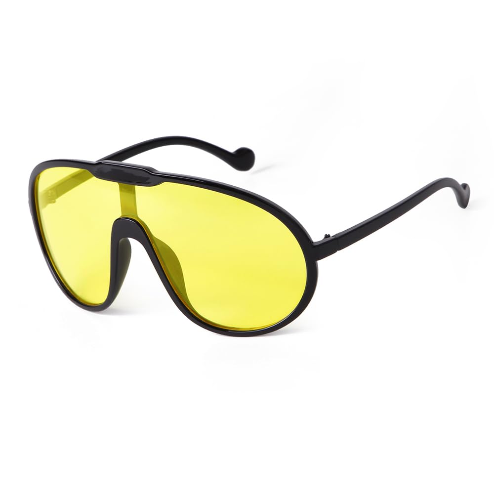 Laurinny Trendy Oversized Sunglasses for Women Men Fashion Shield Big Aviator Sun Glasses UV400 Protection Goggles