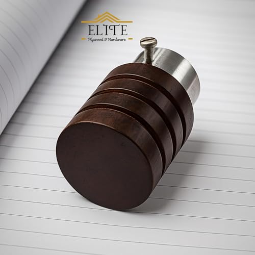 Image of Urban Elite Premium Curtain End Cap - Elegant Decorative Rod Finial for Window Drapes, Smooth Finish, Durable & Stylish, Perfect for Home & Office Decor (Big Round, Wooden, Big)