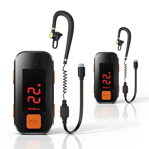 2 Pack Mini Walkie Talkies, Small Walkie Talkies, Waterproof Two Way Radio with Earpieces for Outdoor, Restaurants, Hiking, Baseball, Hospital, Tourism