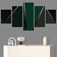 SIGNWIN 5 Panel Canvas Wall Art Modern Art Contemporary Dramatic Geometric Mixed Media Multicolor Patterns for Home Decorations Ready to Hang - 60