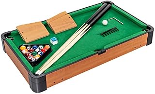 Maxmass Mini Billiards Table, Wooden Pool Table Set with 16 Balls, 2 Cues, 1 Chalk and 1 Triangle, Portable Snooker Table for Family Game Parties