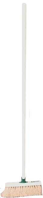 Easy Shopping® Wooden Handle Broom Soft & Hard Brush Sweeping Industrial Home Garden Yard Outdoor Easy Grip (10" Soft Brush)