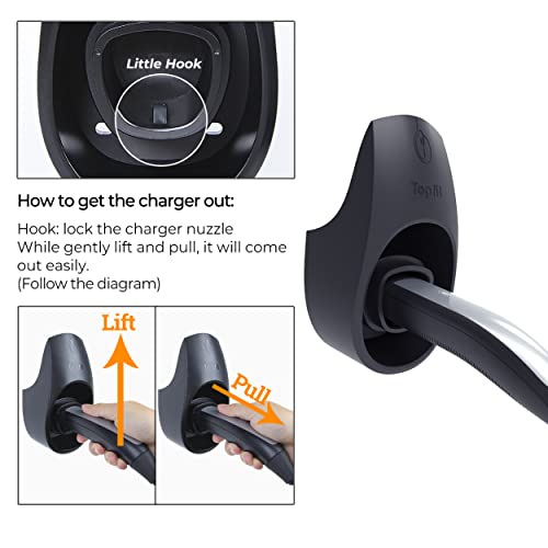 Bmzx Tesla Charger Holder Charging Cable Organizer With Charger Slot For Tesla Motors Wall Mount Connector Bracket Adapter Fit American Model S Model X Model 3 Model Y #TOP4