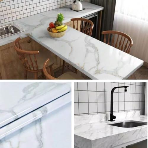 Papel de Parede Premium de Mármore Cinza Alto Brilho Lavável, 2 Metros x 0,60 Metros