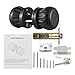 Swokely Smart Fingerprint Door Lock, Door Knob with App Smart Lock for Bedroom Door, Type-C Emergency Charging, Fingerprint Door Knob TY App Remote Operation for 35-55mm Office Home Bedroom Door
