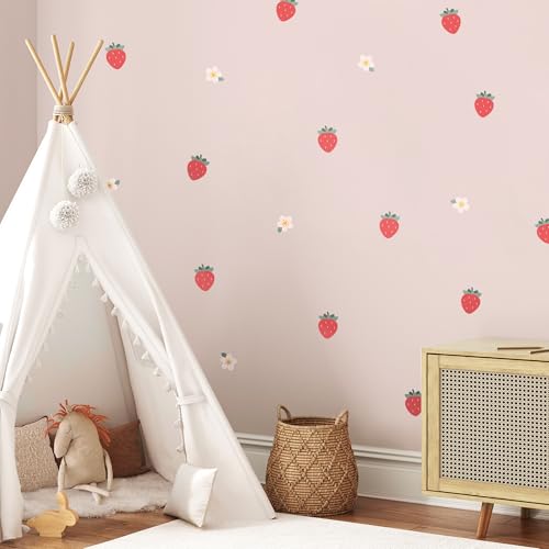 Vinilo Decorativo Removible Para Pared Infantil Fresa miniatura 6