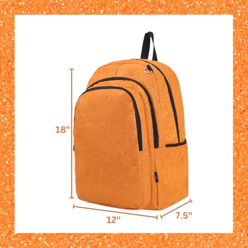 NGIL Glitter Performance Large Canvas Sports Backpack, Dance Backpack, Gymnastics, Cheerleader Essential Backpacks (Orange)3