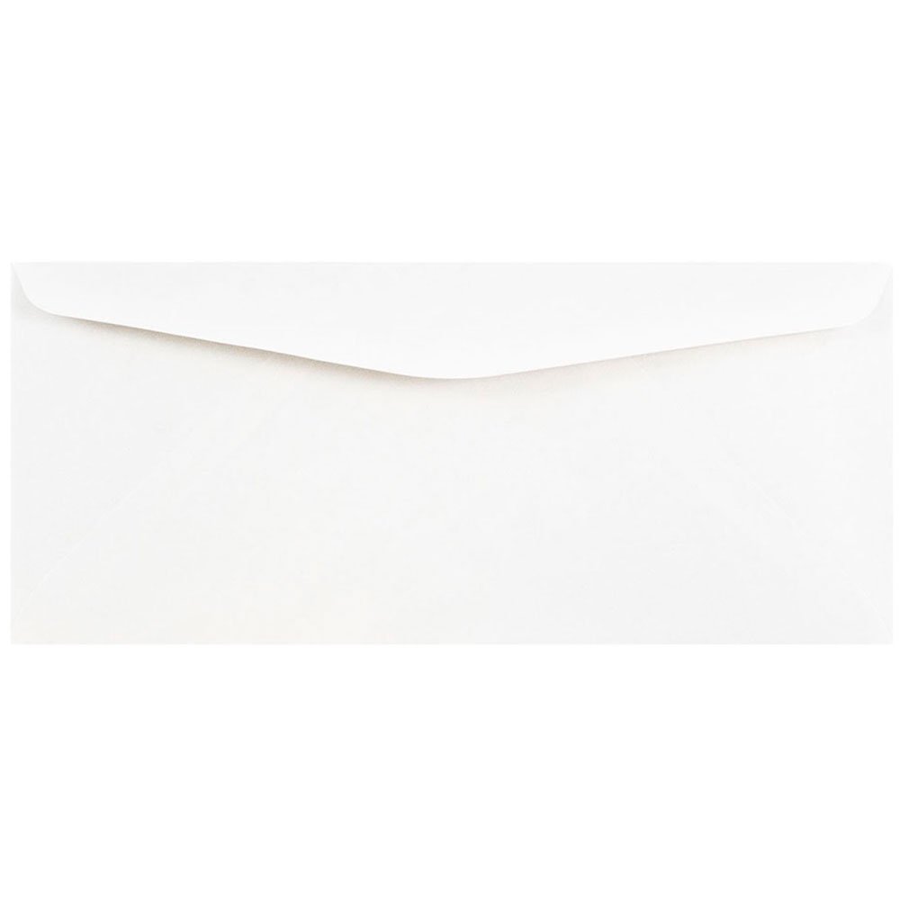 JAM PAPER #10 Business Commercial Envelopes - 4 1/8 x 9 1/2 - White - Bulk 250/Box