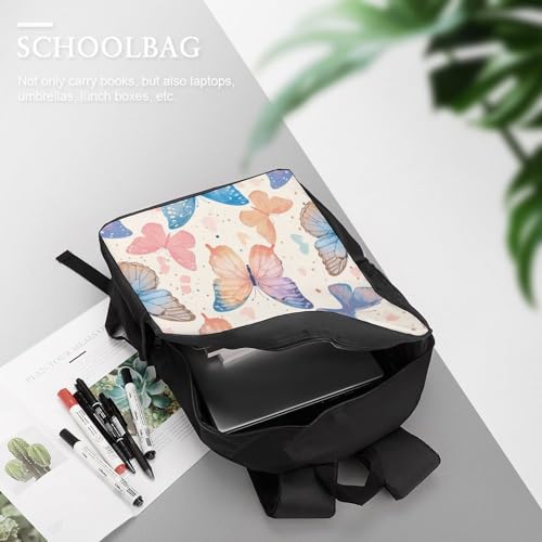 Sac à dos enfants papillon 17 pouces pour élèves et voyage scolaire