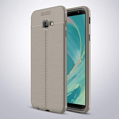 ZAORUN Cubiertas Protectoras de Cellphone Funda a Prueba de Golpes TPU Litchi Texture Compatible for Galaxy J4 Core / J4 (Color : Grey)