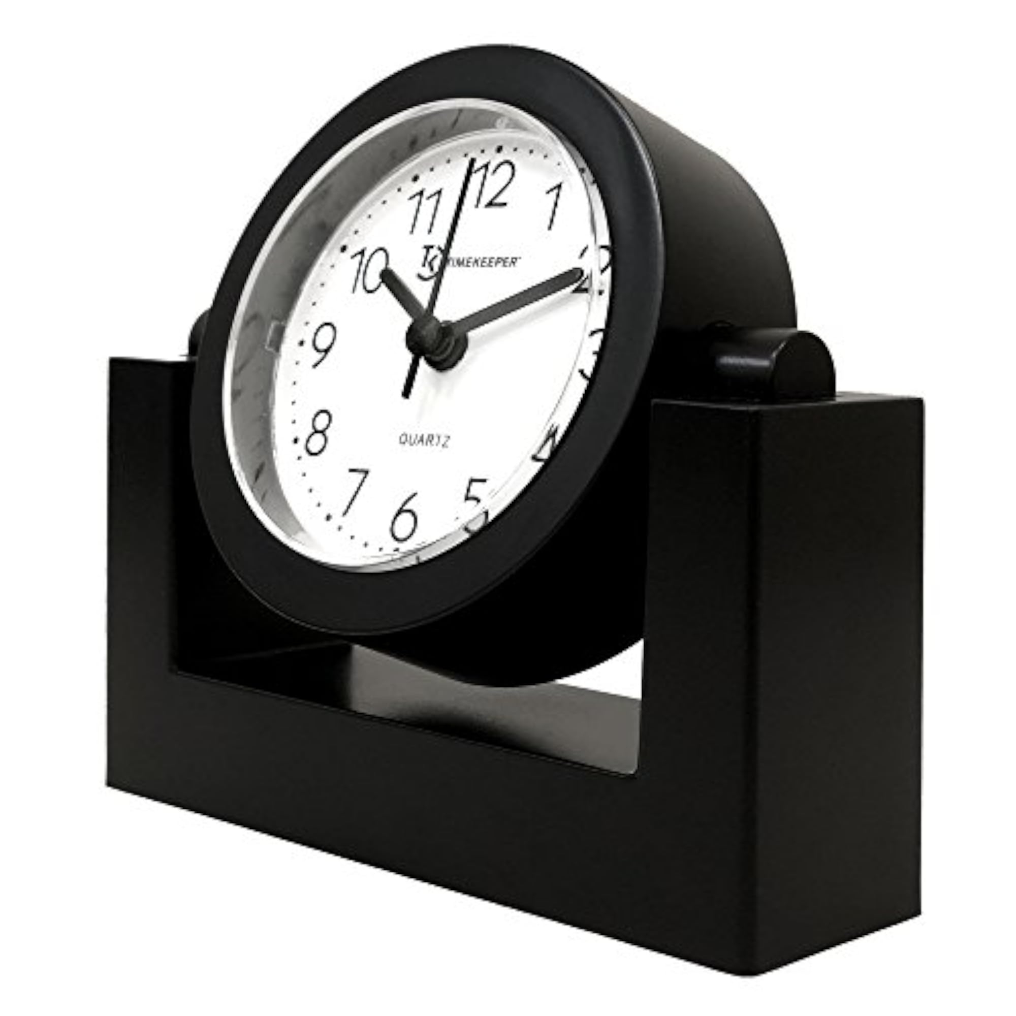 Desktop Swivel Clock with Black Frame