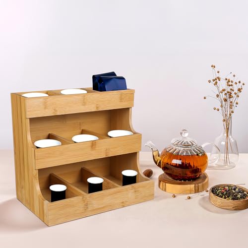 Support de rangement en bois massif pour sachets de thé Veemoon - 4