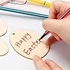 AUOCATTAIL 50 Pcs Wooden Easter Egg Ornaments for DIY Crafts #3