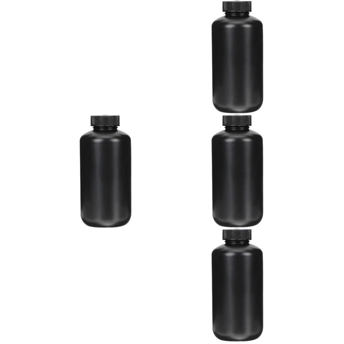 Mobestech 4 Piezas Frasco De Sombra De Boca Estrecha Contenedor De Reactivos De Laboratorio Botellas De Muestra De Agua Botellas De Almacenamiento De Boca Ancha Con Cubierta Botella Redonda