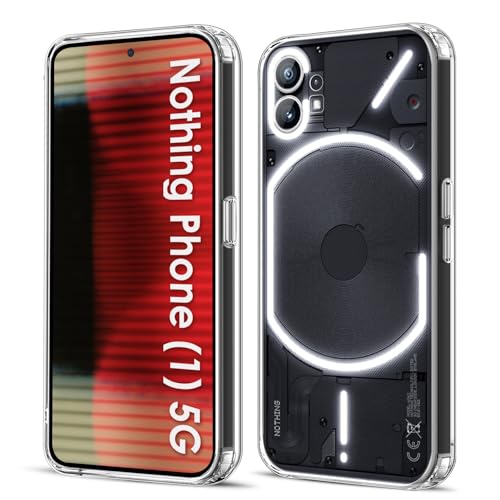 Filoto Ultra Clear Hülle für Nothing Phone 1 5G (2022) Transparent Vergilbungsfrei Slim Soft Silikon Handyhülle Anti-Fingerabdruck Kratzfest Stoßfest Fallschutz Dünn TPU Schutzhülle (Clear)