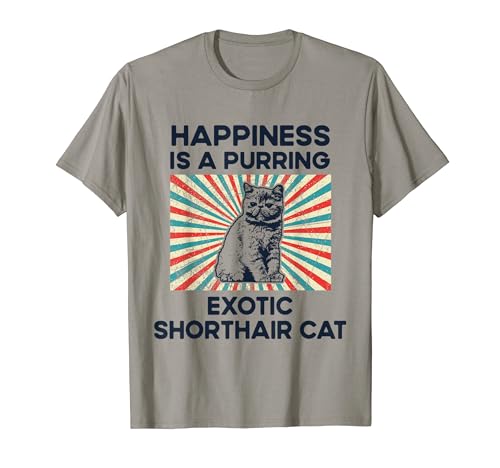 Felicità Fusa Madre - Esotico Shorthair Cat Mamma Papà Maglietta
