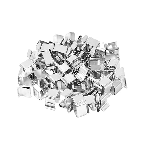 Zkbszn Pack of 50 Gutter Clips for Lights Metal Hooks Outdoor Hooks Light Mounting for Christmas Decoration