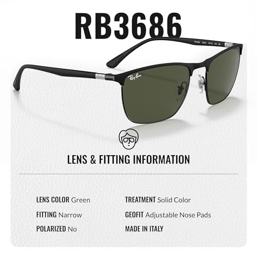 Ray-Ban RB3686 Square Shaped Sunglasses for Men & Women with Official RAYBAN Eyewear Kit4