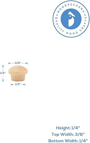 Miniatura 2 de Tapones para agujeros de madera de 14 de pulgada, paquete de 100 tapones de madera con botón de arce para agujeros de tornillo, por Woodpeckers