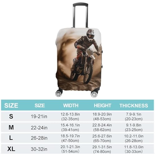 Motocross Luggage Cover, Washable Elastic Suitcase Cover Protector Fit 18-32 Inch Luggage2