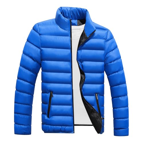 Plumiferos Hombre Acolchada Americana Hombre Chaqueta Esqui Invierno Mangas Largas Solapa Chaqueta Elegante Ropa Invierno Ofertas Flash 3#Azul Cielo XXL