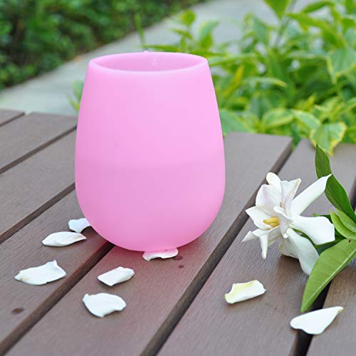 Silicone Wine Glasses Set of 6, Unbreakable Rainbow Wine Cups for Camping Accessories, Rubber Outdoor Drinking Cups for Picnic, Pool, Party, Beach, Dishwasher Safe - Thumbnail 6