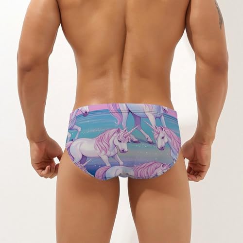 Men's Low Rise Swim Beach Briefs Bulge Underwear Trunks2