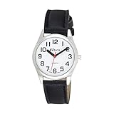 Perfekt für Menschen, die unter Sehschwäche leiden, bietet die superfette Unisex-Uhr von Ravel ein klares Zifferblatt mit großen, fettgedruckten Zahlen und Zeigern, die aus der Entfernung leicht zu beurteilen sind. Der Durchmesser des Gehäuses beträgt 36 mm.
