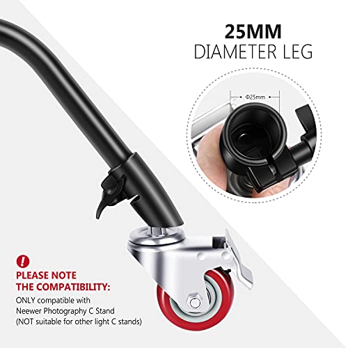 Image of NEEWER 3 Pack 75mm Diameter Swivel Caster, Only for NEEWER C Stand