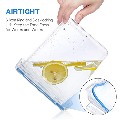 Image of Antorn Airtight Storage Container, Bpa Free Dry Food Containers For Fridge, Airtight Plastic Storage Container (1300Ml,Pack Of 4),Blue