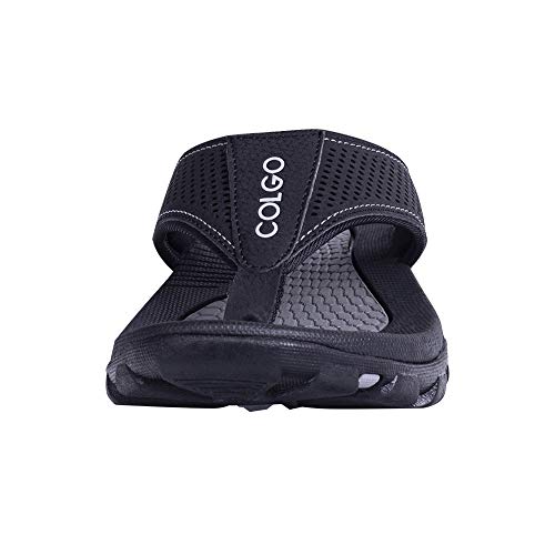 Image of Mens Flip Flops Comfort Sport Thong Sandals for Indoor Outdoor Casual Beach Flip Flops for Men with Arch Support