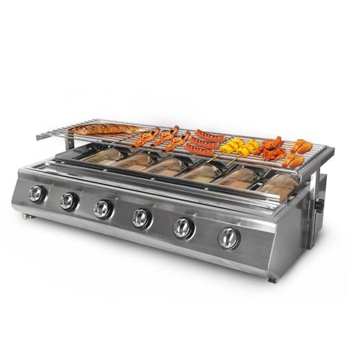Tragbarer Tisch-Gasgrill mit 6 Brennern, mit...