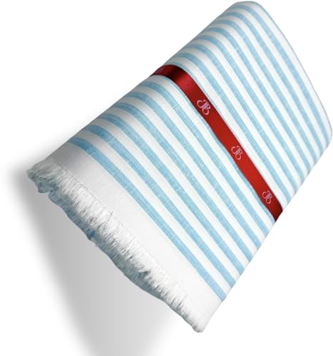 Image of JHABAK'S Unstitched Striped Shirt Fabric for Men - Cotton Linen Blend Lining Material - Shirt and Kurta Piece Cloth