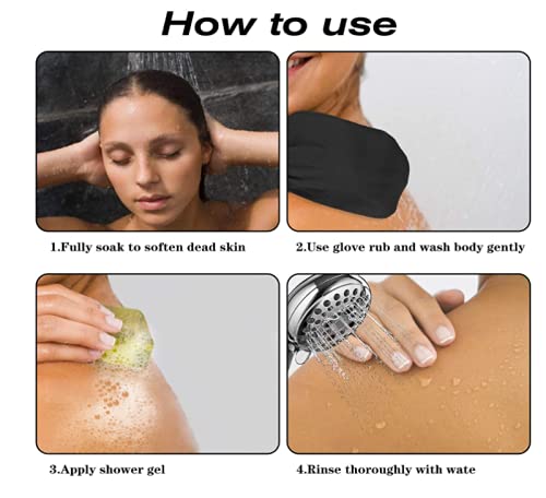 Scrubbing Exfoliator Mitt for Super Smooth Skin and Self Tanner Prep