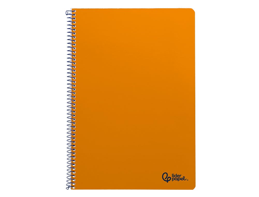 Spiral notebook liderpapel a4 smart soft cover 80h 75g box 4mm with margin orange color