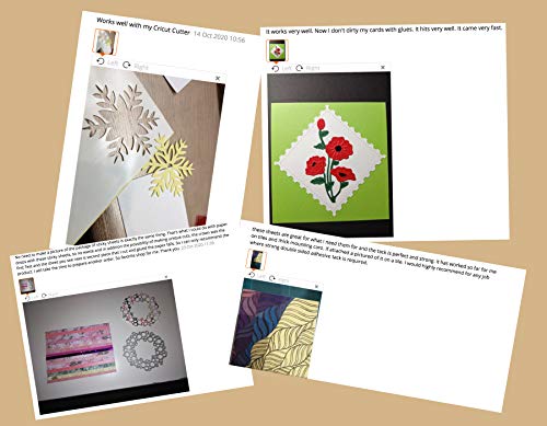 Alinacutle 10/Pk Arts Crafts Tape, Clear Double Sided Adhesive Tape Sheets,Super Strong Sticky Tape,Diy Art/Craft/Home Decorative Tape With White/Yellow Liner,A4 Size, 8.3“X11.5 #TOP3