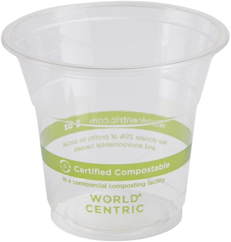 World Centric100% Biodegradable, 100% Compostable 5 oz Corn PLA Cold Cup (Package of 400)