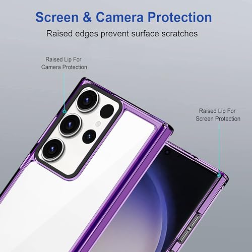 Image of Zapcase Back Case Cover for Samsung Galaxy S25 Ultra 5G | Compatible for Samsung Galaxy S25 Ultra 5G Back Cover | Case Cover with Camera Protection | (TPU + PC | Translucent Purple)