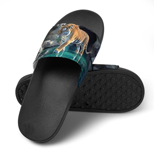 A Walking Tiger House Sandals Slip On Bathroom Slippers Beach Summer Shoes for Men Women4
