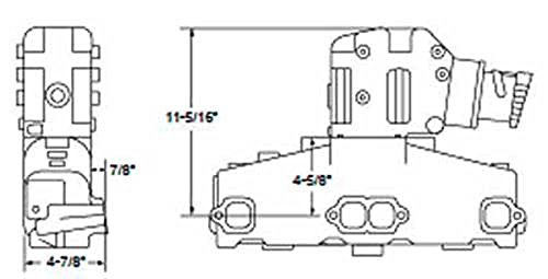 MERCRUISER COMPLETE EXHAUST MANIFOLD SET GM 4.3L V6 (CAST IRON) | GLM Part Number: 58222 - Thumbnail 5