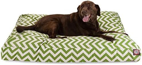 Sage Chevron Extra Large Rectangle Indoor Outdoor Pet Dog Bed With Removable Washable Cover By Majestic Pet Products