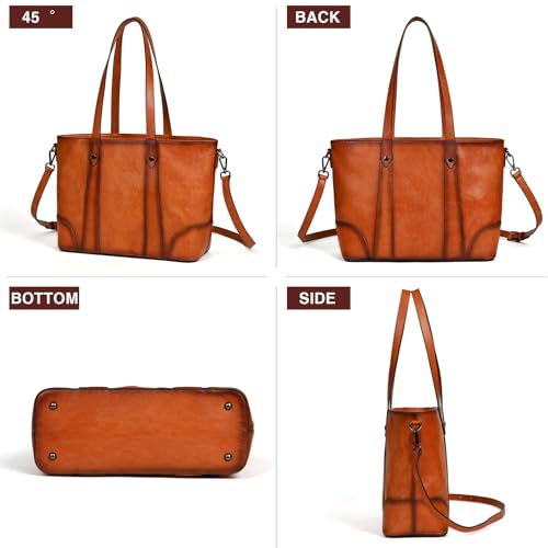 Image of Women's Leather Tote Office Shoulder Bags Mommy Bags Handbags and Crossbody Bags