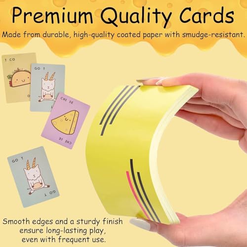 Image of Awestuffs Family Board Games for Adults and Kids - Ages 14 and up, 2 to 8 Players (Goat Cheese Pizza Card Game)