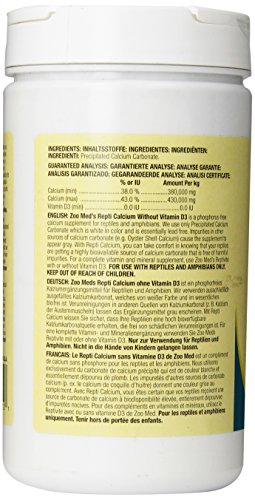 Zoo Med Reptile Calcium Without Vitamin D3, 12-Ounce #TOP1