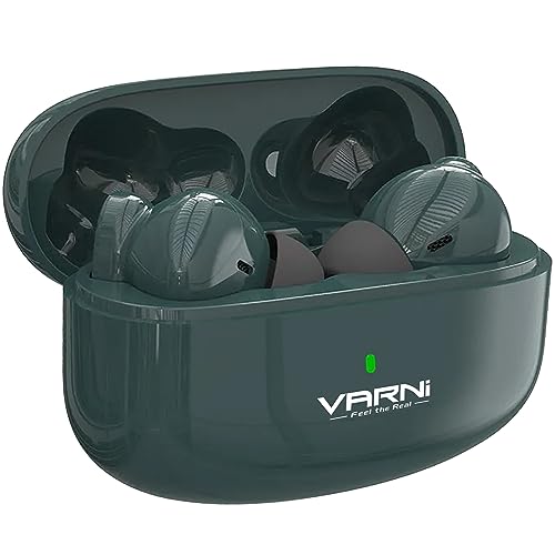 Image of VARNI Big-B Earbuds with 80Hrs Playtime,Touch Control, Lighting Fast Charging,IPX5 Bluetooth Headset (Black, True Wireless) (Green)