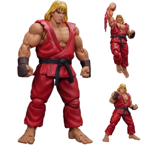 Jilijia Ken·Masters Figurine 19 cm Super Statue d'action en pose debout Articulations mobiles Modèle de personnage de jeu avec accessoires Ornements de...