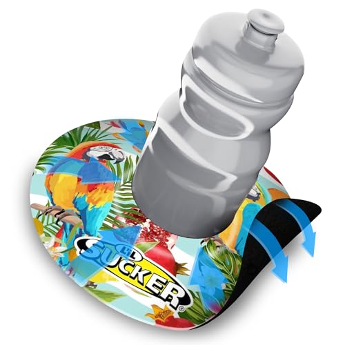 Évitez les verres renversés avec le support de dessous de verre L'il Sucker tropical