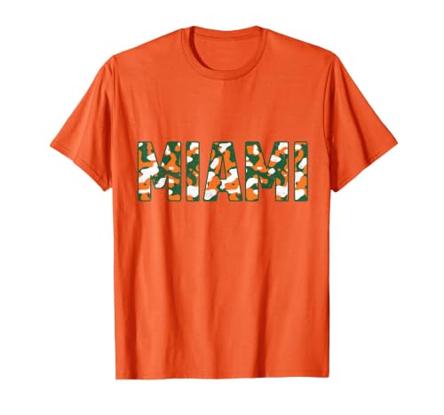 Miami Camo T-Shirt, Men, Orange, Medium